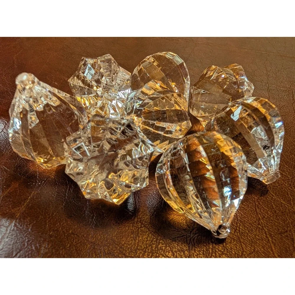 Pottery Barn Clear Decorative Multi Shape Size Holiday Sparkle Gems 10oz